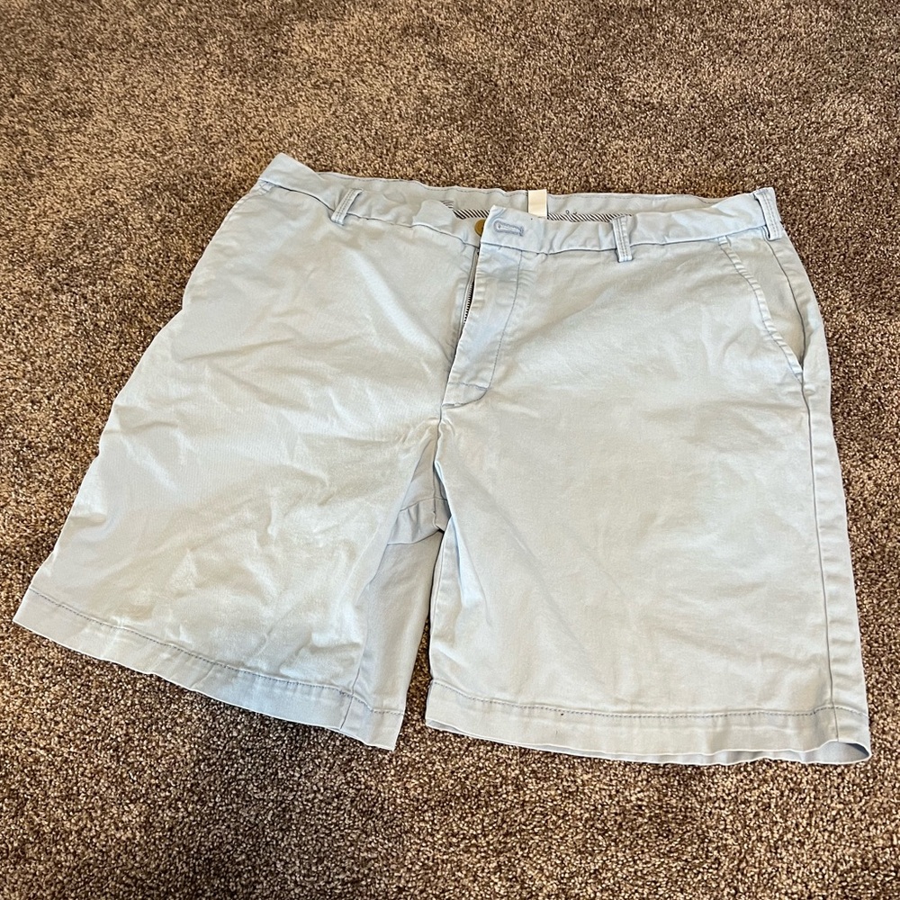 Izod Light Blue Flat Front Shorts Classic Style
